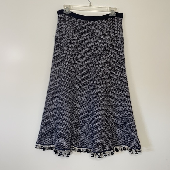 Derek Lam A Line Crochet Fringe Hem Skirt sz 6 - Picture 3 of 7
